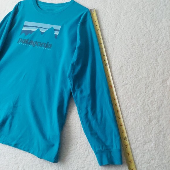 Patagonia Men's Blue Classic Fit Long Sleeve T-shirt Sz L - Picture 9 of 15